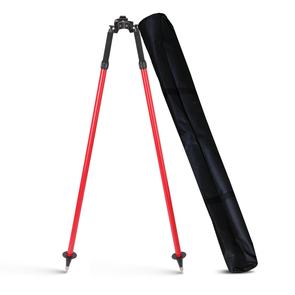 MUTOOP Pole Bipod extended legs enable stable surveying on uneven terrain.