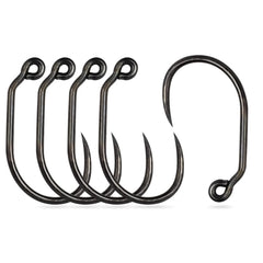 MUUNN barbless jig fly hook with arc-back design for even load distribution in saltwater and freshwater.