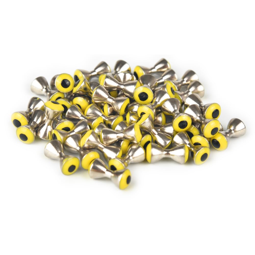 MUUNN fly tying eyes 4mm yellow applied to lures for realism