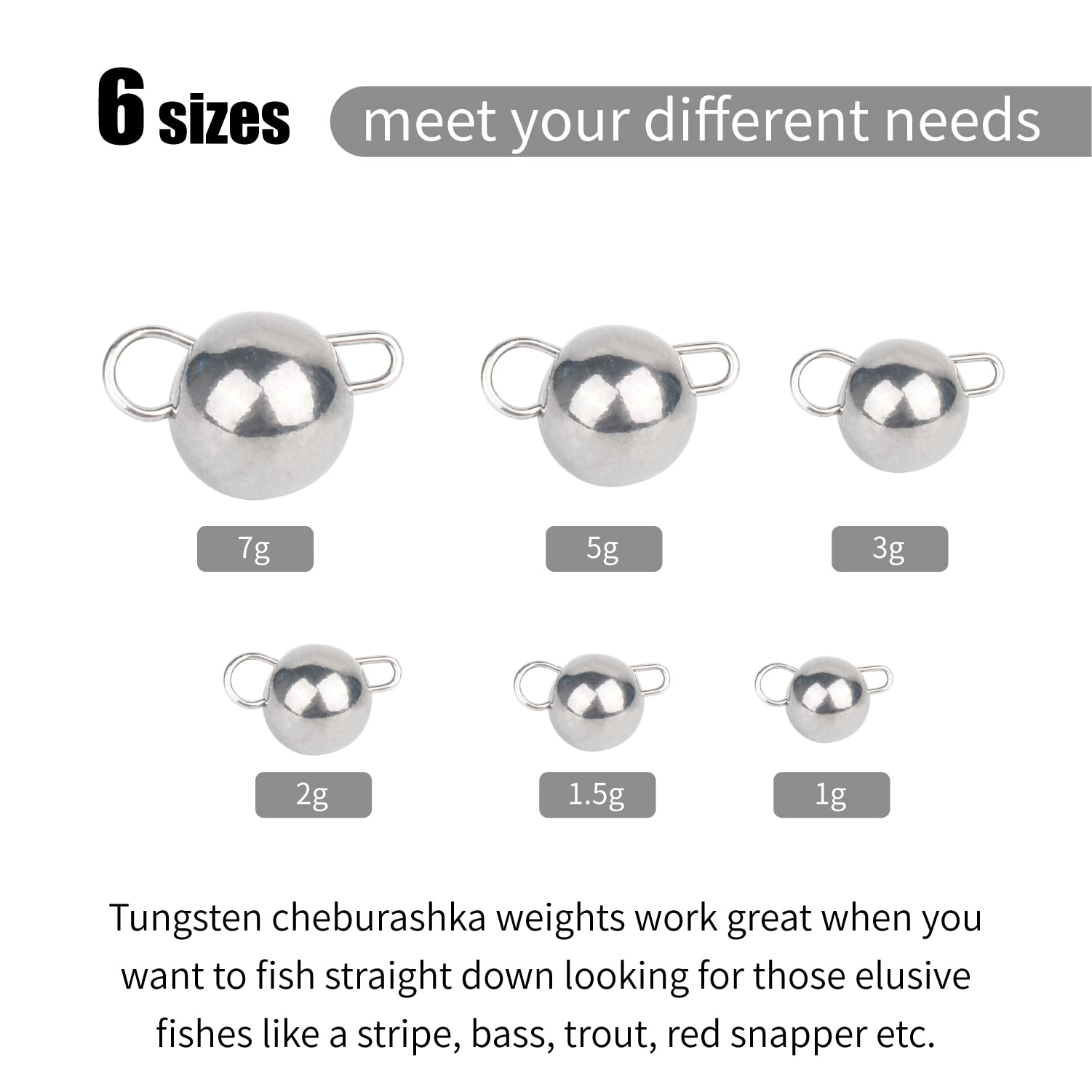 MUUNN Cheburashka rig weights cover 1–30g range for versatile fishing scenarios.