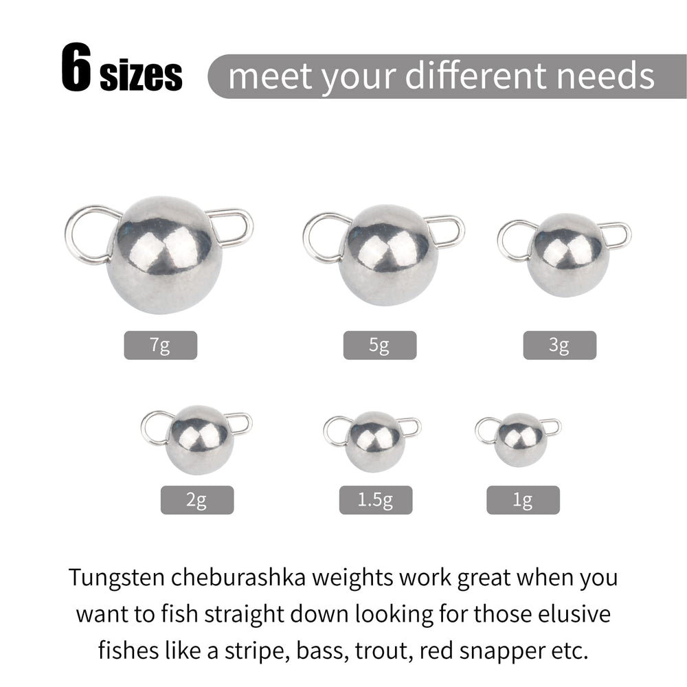 MUUNN Cheburashka rig weights cover 1–30g range for versatile fishing scenarios.