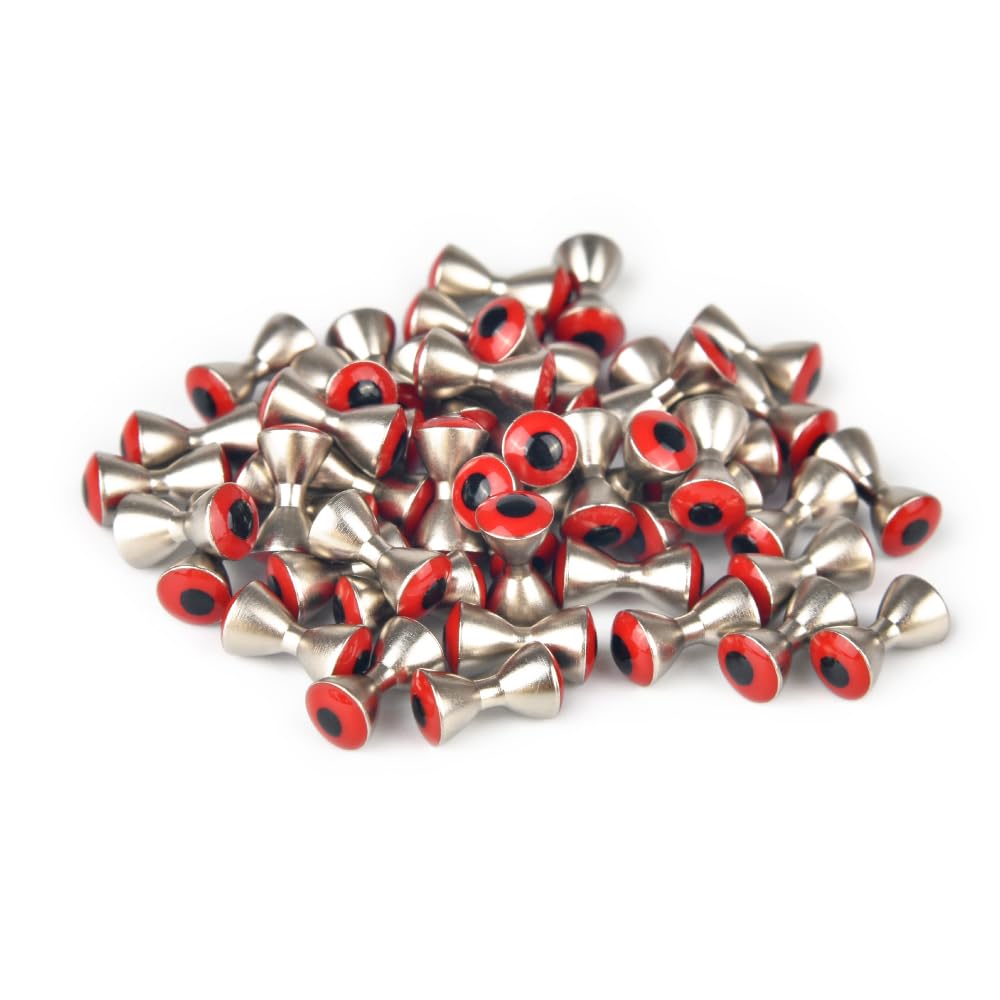 MUUNN 4mm red brass barbell eyes boost realism in patterns.