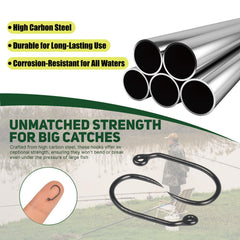MUUNN high-carbon steel hooks offer strength and corrosion resistance.