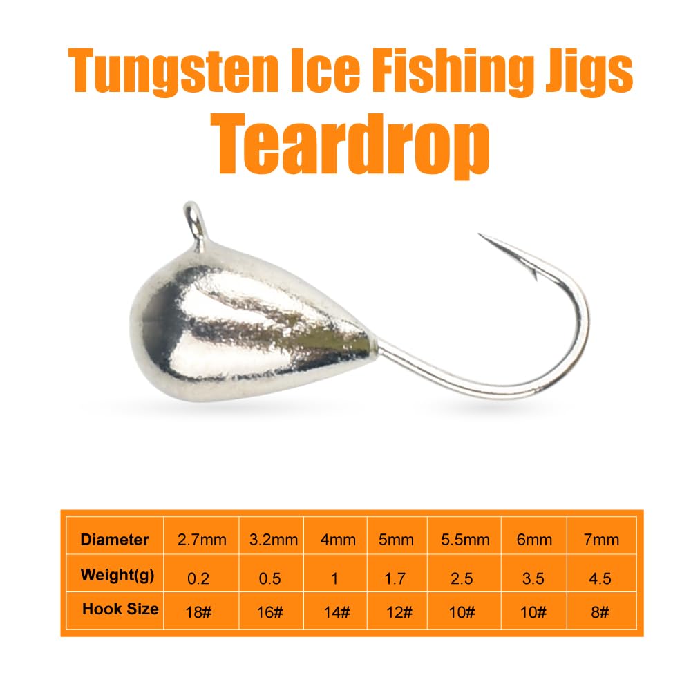 MUUNN ice fishing setup with jigs for panfish like bluegill and crappie.