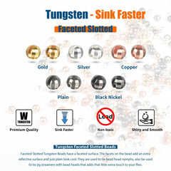 MUUNN gold tungsten beads 50pcs offer vivid color to mimic prey and attract fish