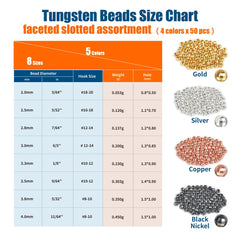 MUUNN silver tungsten beads 50pcs reflect light for visibility in low-light water