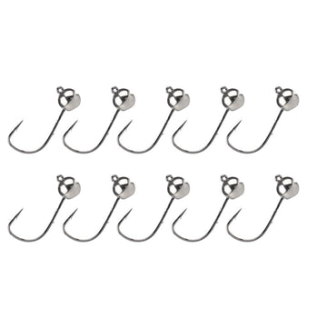 MUUNN tungsten jig head 2g with barb for clean penetration and secure hook sets.