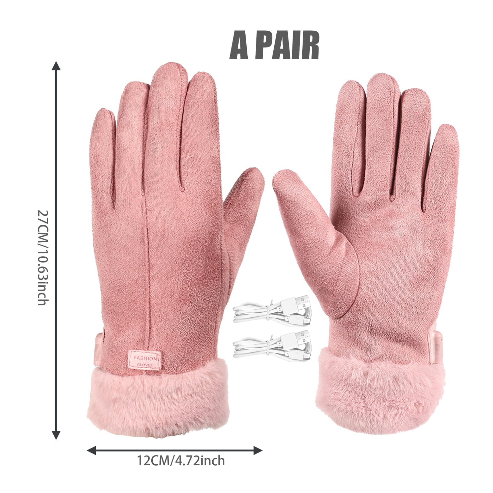 Muzrunq heated gloves in snowy outdoor scene, ideal for winter activities.