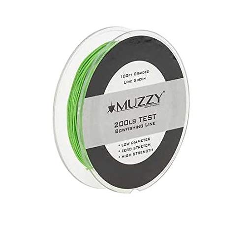 100 ft spool of Muzzy lime green bow fishing line