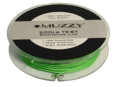 Braided nylon texture detail of lime green Muzzy line