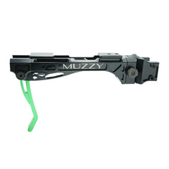 Muzzy LV-R reel seat installed on bow showing anti-twist stability