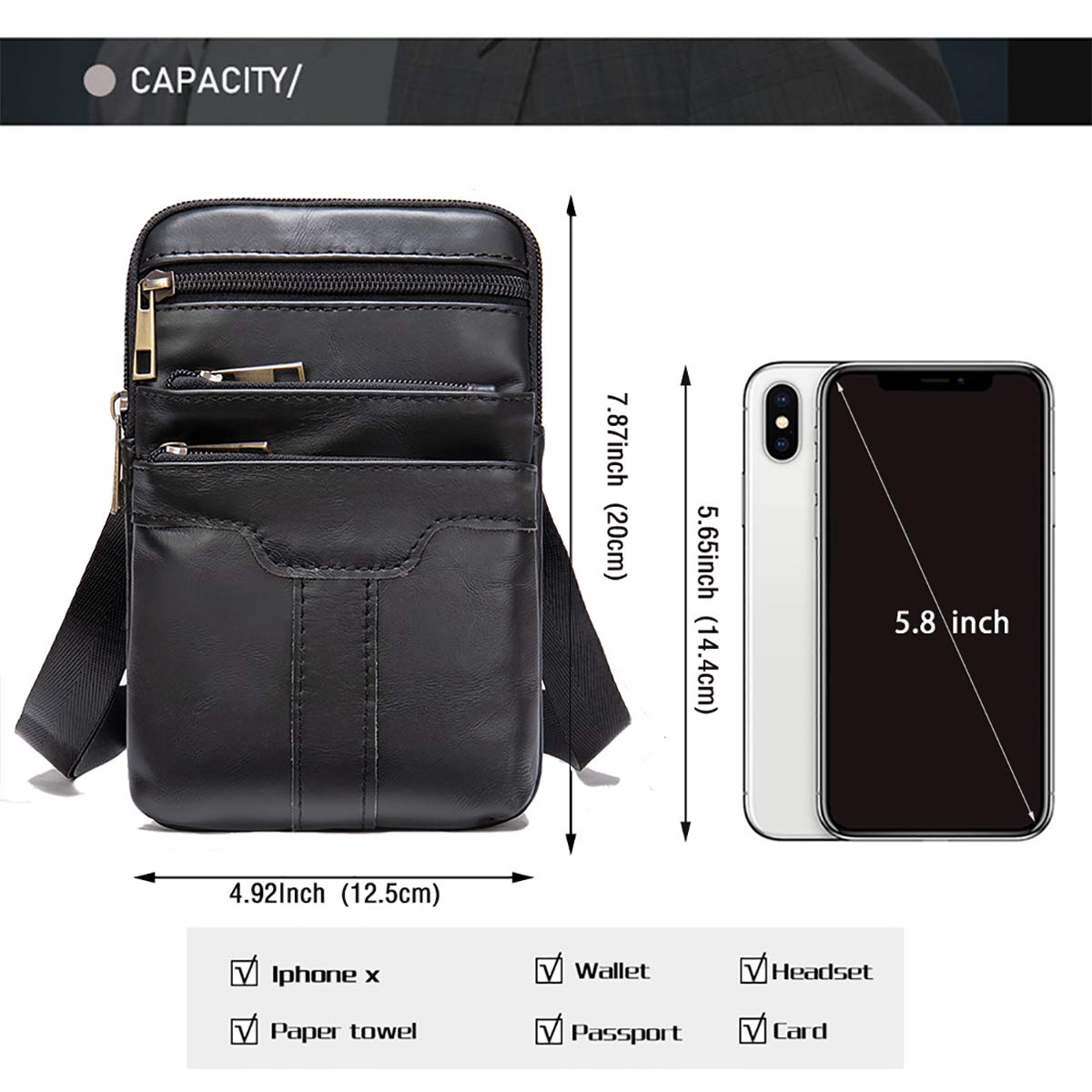 MXFDOKD urban belt bag with detachable strap, versatile everyday use.