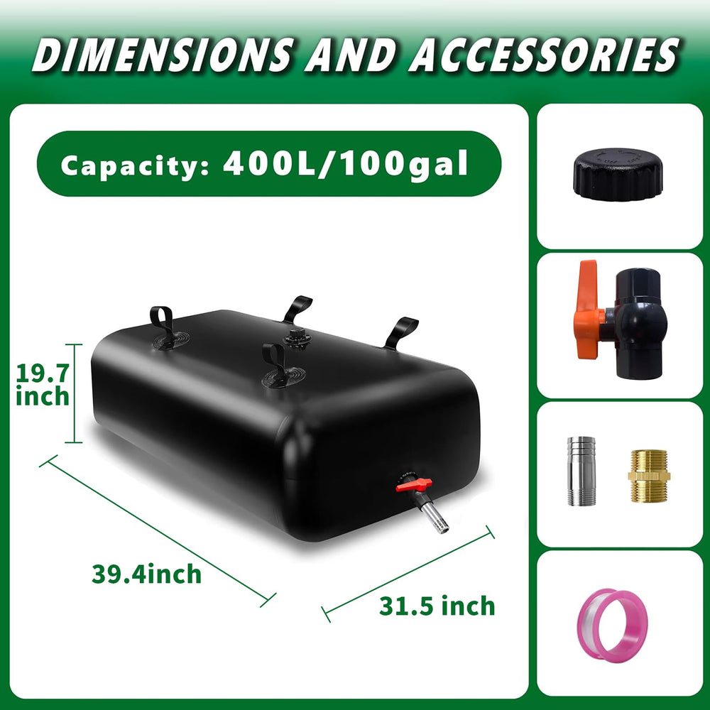 MXQMKL water bladder 400L capacity shown for large outdoor storage.