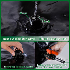 MXQMKL water bladder dimensions detail showing large 760 L capacity.