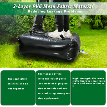 MXQMKL water bladder durable mesh fabric, weather resistant for year round outdoor use.