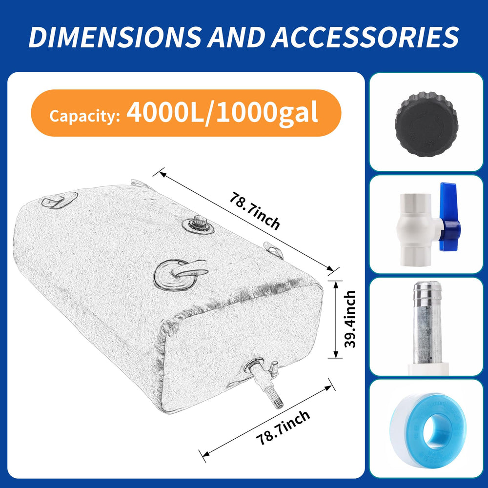 MXQMKL water bladder outlet valve shows easy discharge for quick water access.
