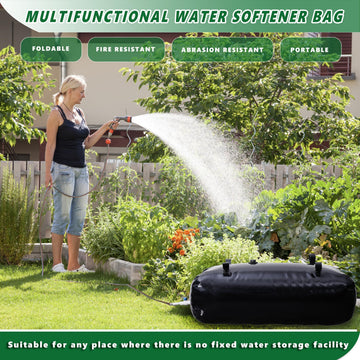 MXQMKL water bladder rainwater-collection emphasizes eco-friendly non-potable storage for garden irrigation.