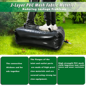 MXQMKL water bladder reinforced seams reduce leakage risk during transport.