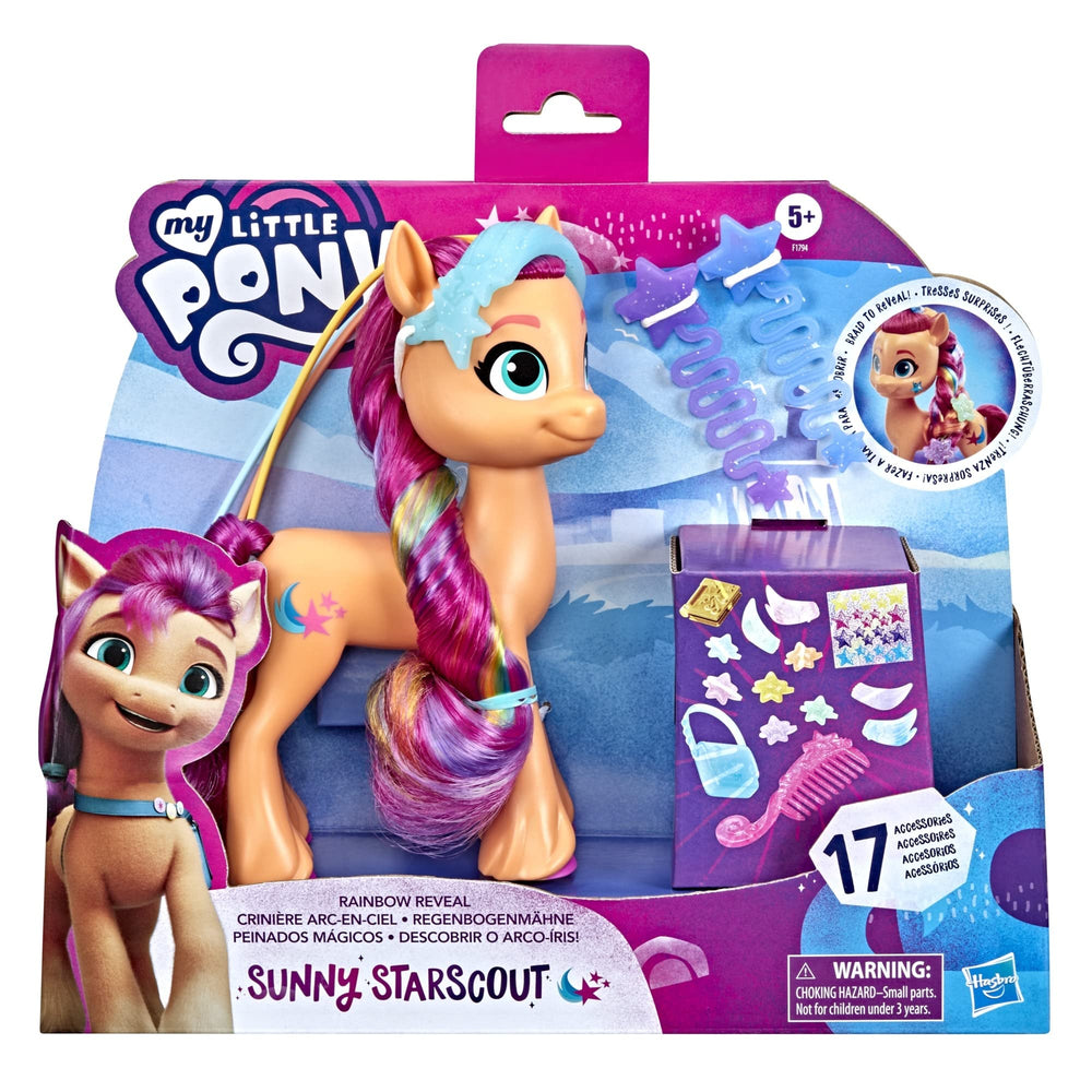 My Little Pony Rainbow Reveal Sunny comb streamlines styling sessions.