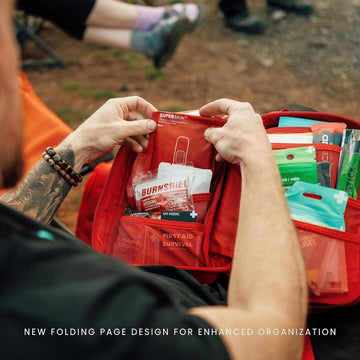 My Medic MyFAK Standard Ifak kit includes EMT shears and gloves for readiness.