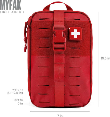 My Medic MyFAK Standard Ifak kit MOLLE panel allows secure car or backpack mounting.