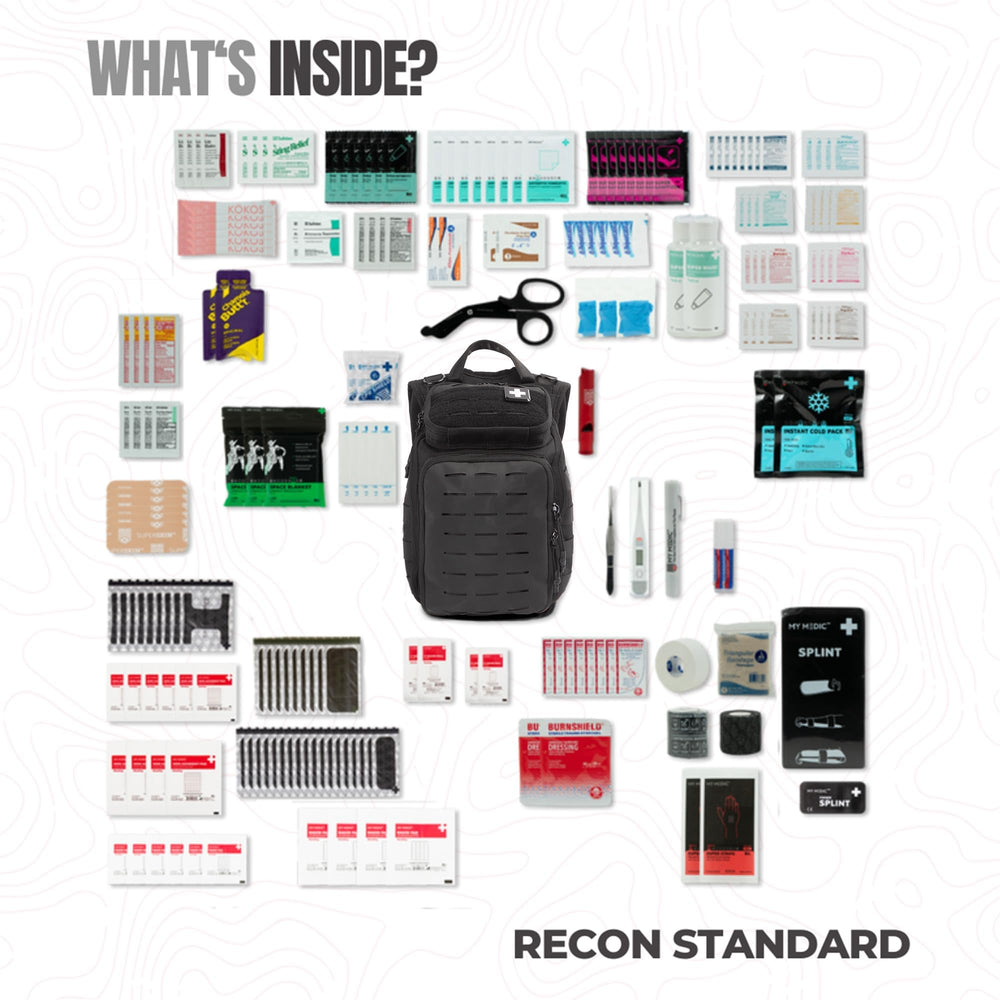My Medic Recon Standard MOLLE straps demonstrate modular gear attachment options.