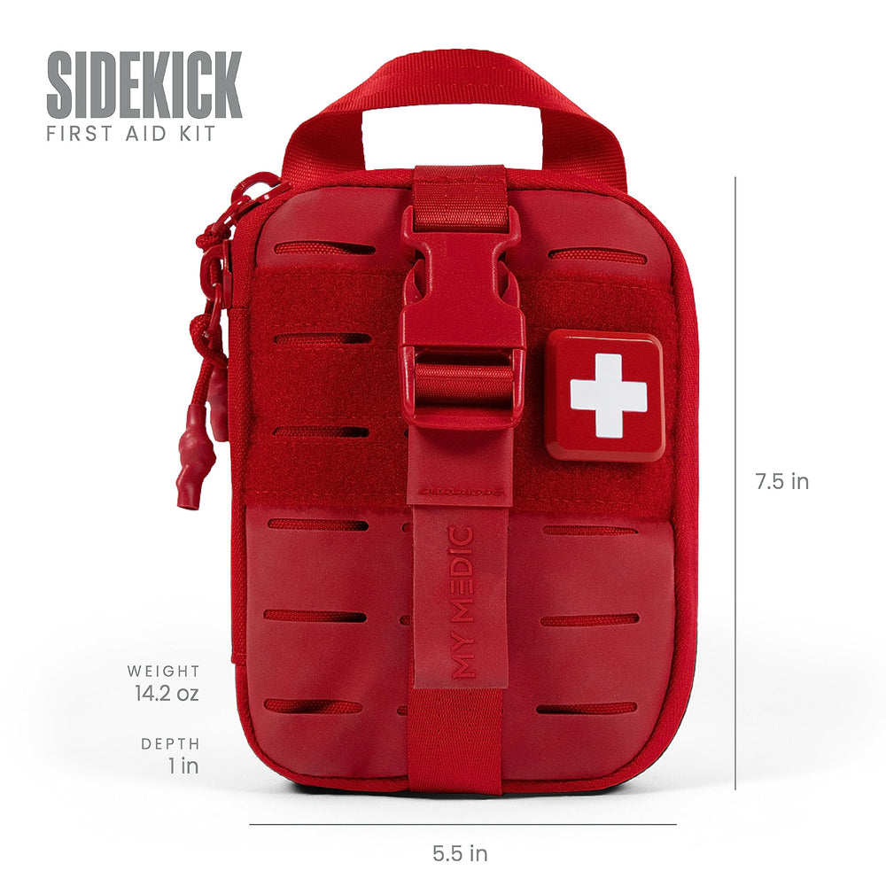 My Medic Sidekick hypalon MOLLE panel attached to backpack for easy access.