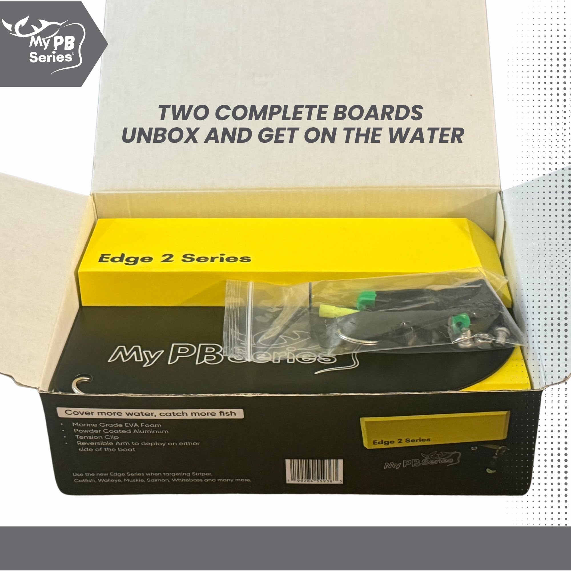 My PB Series Edge 2 Planer Board LED slot demonstrates night fishing readiness.