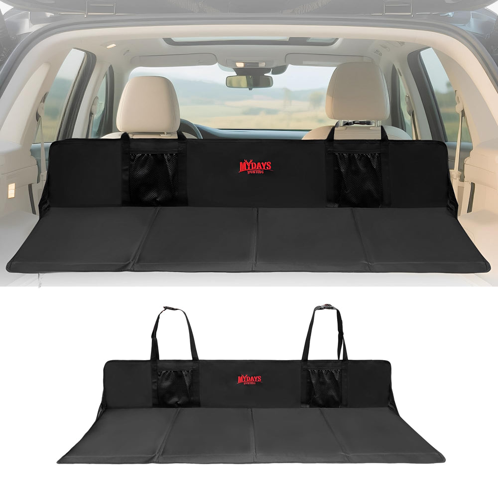 MYDAYS car rear seat mattress extension plate assembly creates seamless sleeping space on road trips.