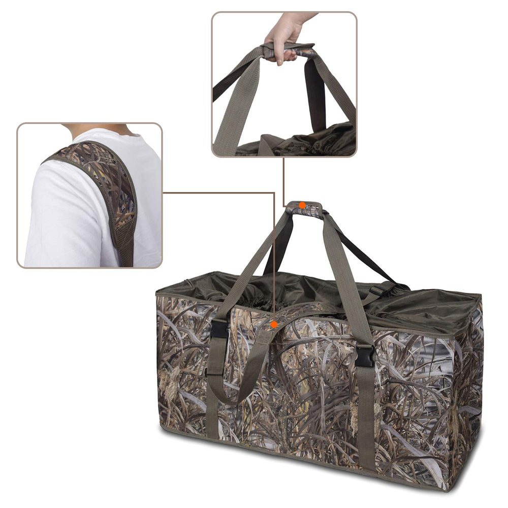 MYDAYS duck decoy bag sturdy handles enable quick grabbing on the move.
