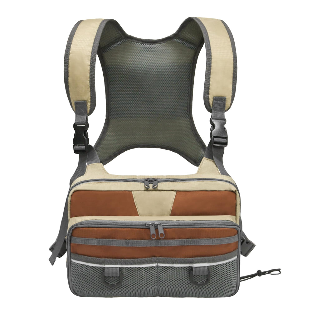 MYDAYS Fishing Chest Pack Grey - front view