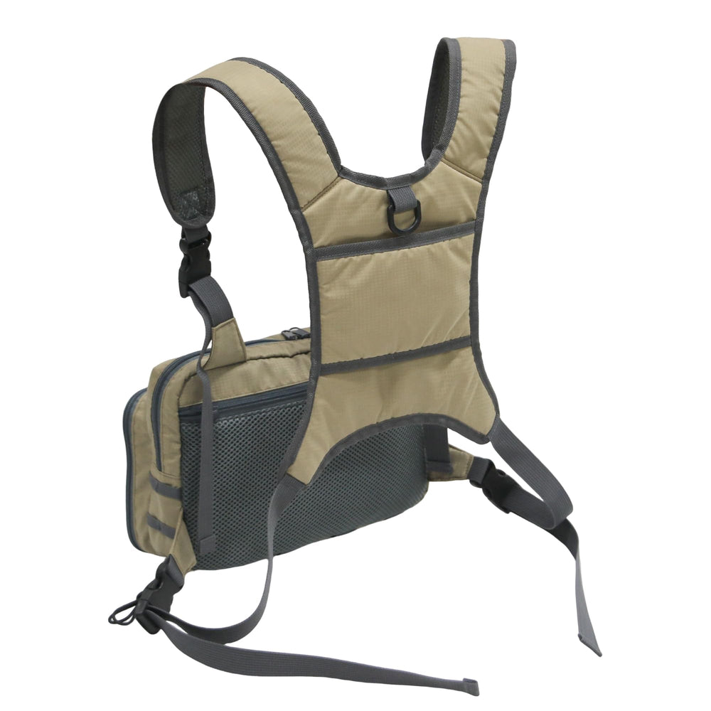 MYDAYS Fishing Chest Pack with tackle boxes demonstrates practical fly fishing setup