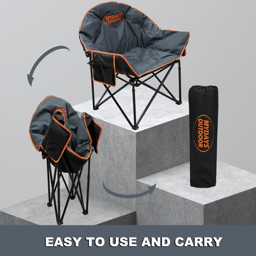MYDAYS OUTDOOR heated chair backyard use grey offers cozy seating at home