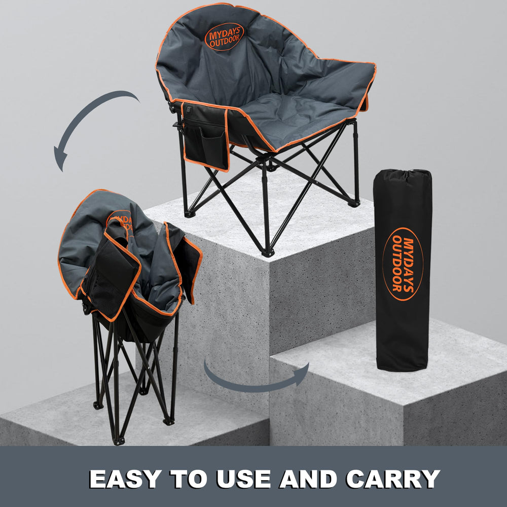 MYDAYS OUTDOOR heated chair backyard use grey offers cozy seating at home