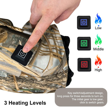 MYDAYS OUTDOOR heated hand muff back view with pocket access and warmth for snow sports