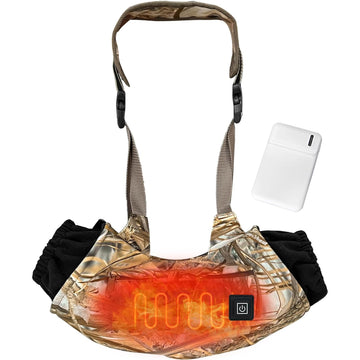 MYDAYS OUTDOOR heated hand muff front view shows warmth-ready fleece comfort for cold-weather photography