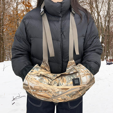 MYDAYS OUTDOOR heated hand muff designed for winter outdoor activities