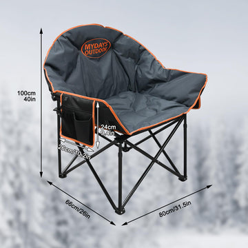 MYDAYS OUTDOOR oversized chair with tilt legs grey enables relaxed seating on uneven ground