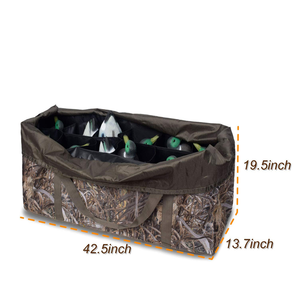 MYDAYS slotted decoy bag with waterdrainage mesh bottom for lighter carry.