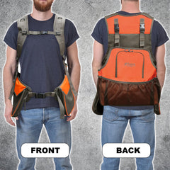 MYDAYS Upland Bird Vest side pocket utility for tools and shells on the go.