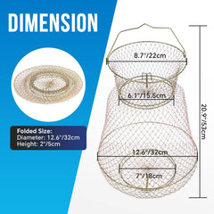 Folded compact size of the basket for easy storage