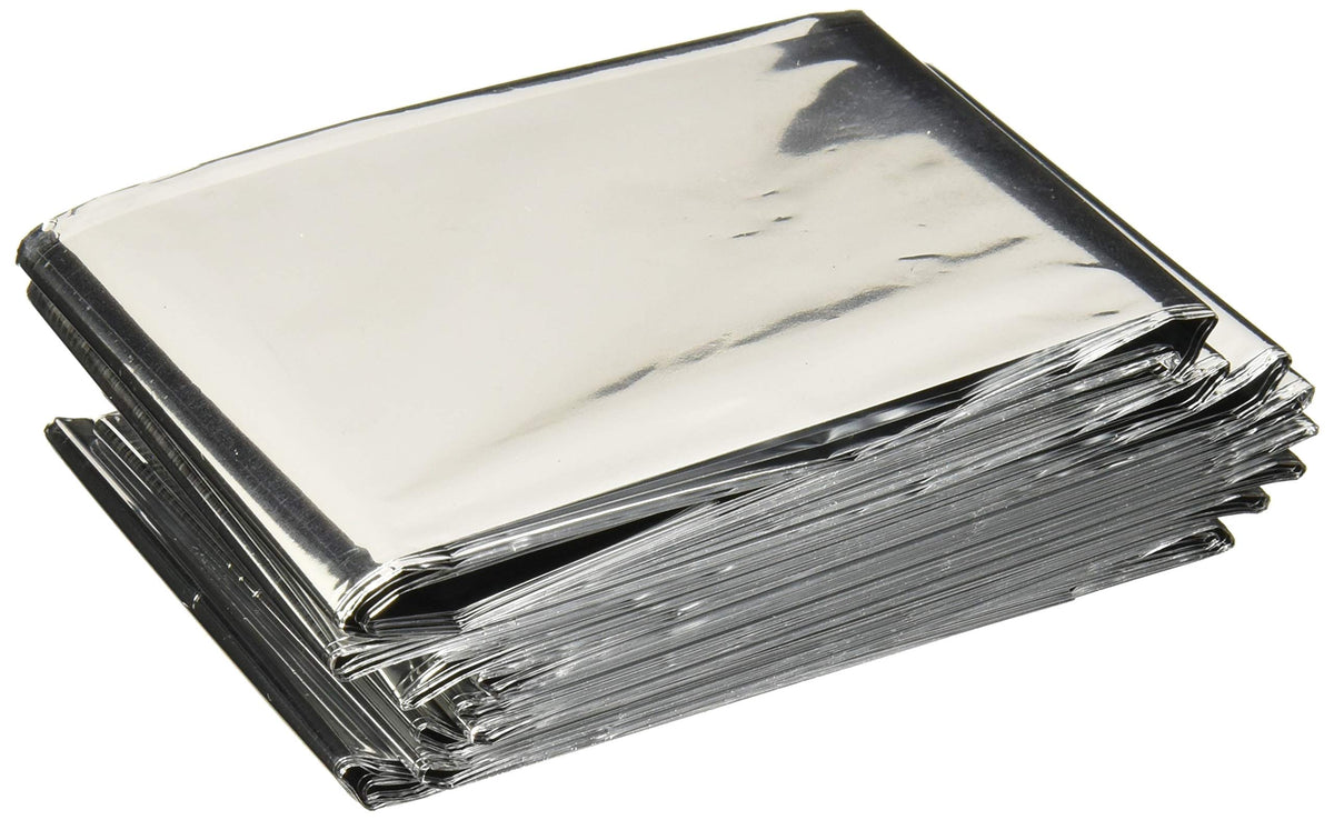 Mylar emergency thermal blanket packaging for quick kit readiness