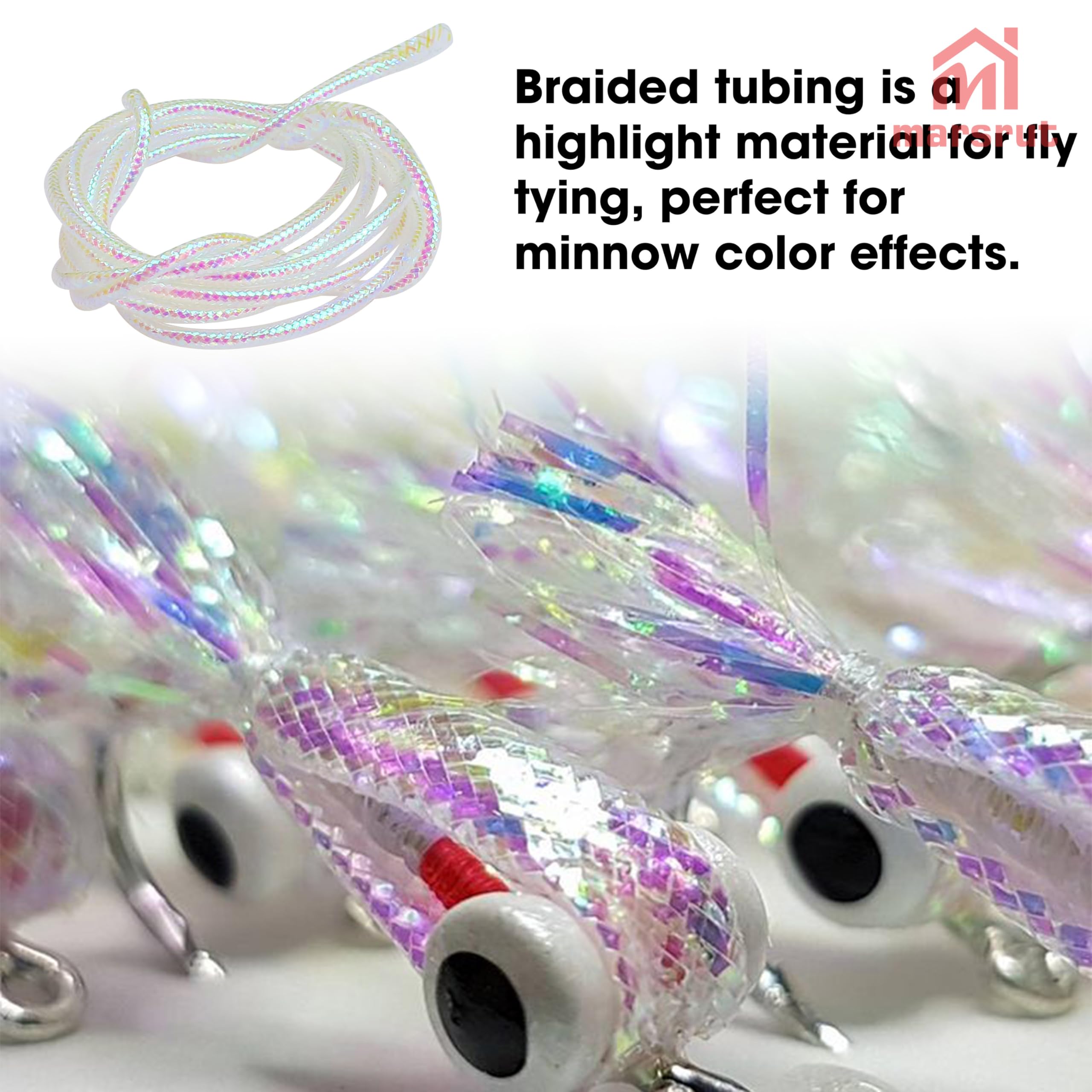 Pearlescent 6mm Mylar tubing for fly tying