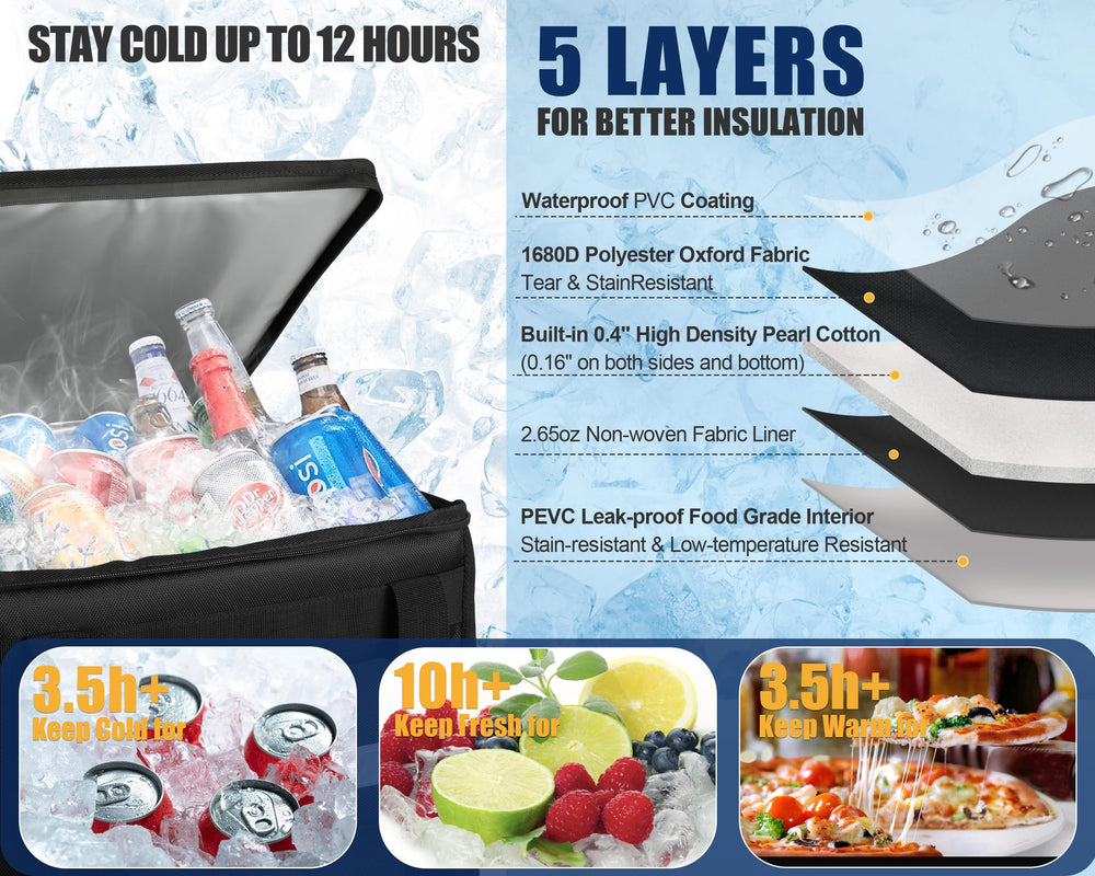 MyLifeUNIT insulated cooler bag front pocket and card slot for receipts
