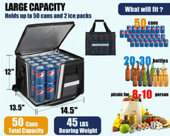 MyLifeUNIT insulated cooler bag open lid showing spacious interior for meals