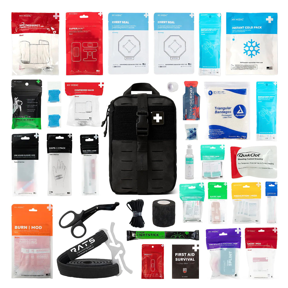 My Medic MYFAK PRO folding page design maximizes quick-access organization