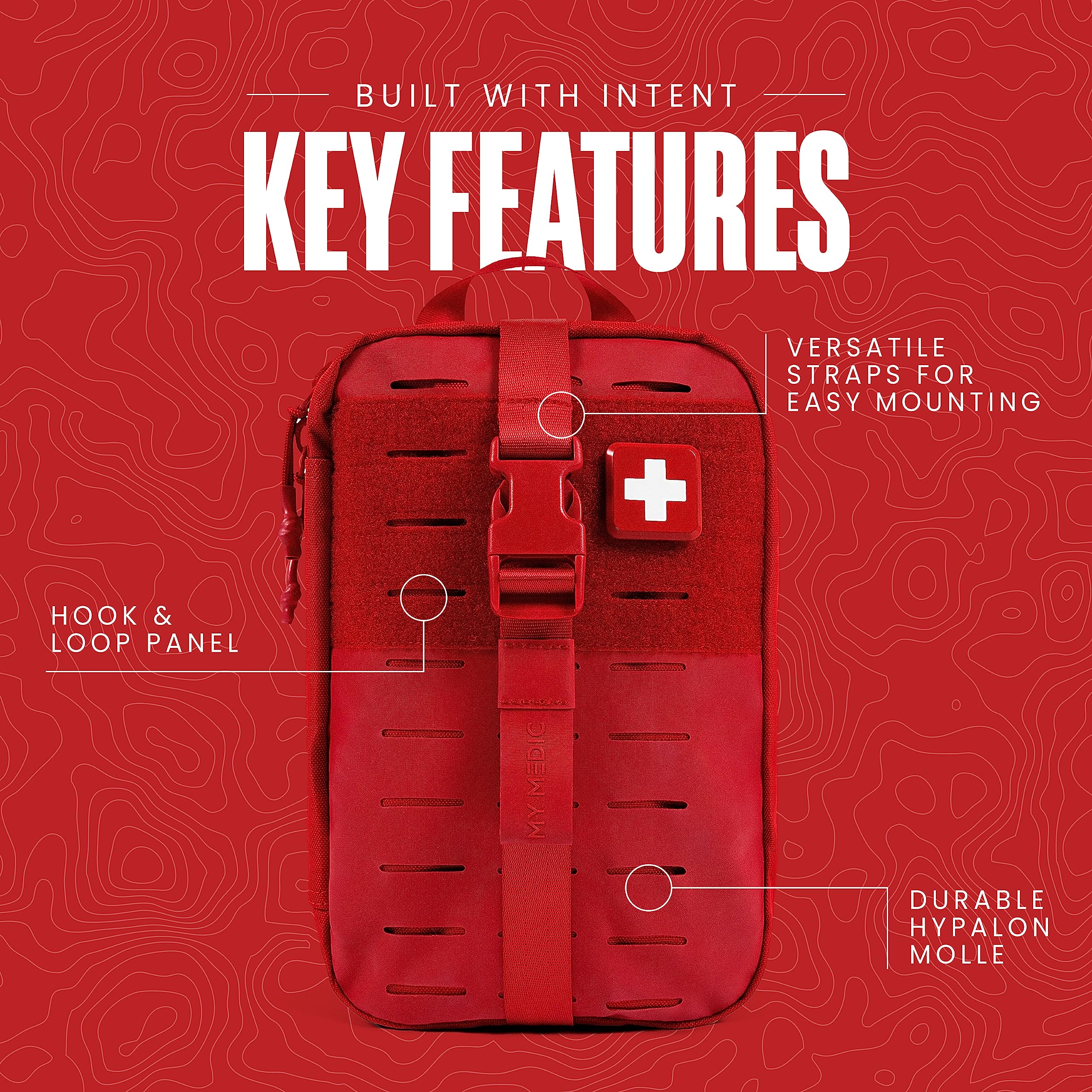 My Medic MyFAK PRO Ifak tear-away panel enabling rapid access in emergencies.