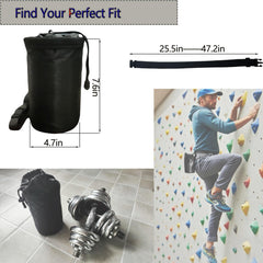 Myradixu lightweight chalk bag with belt clip reduces distraction during climbs
