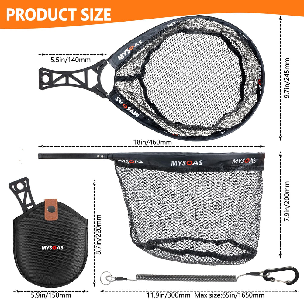 MYSOAS tenkara net with durable frame enables one-hand use