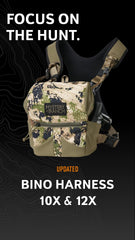 Mystery Ranch Bino Harness flip-top magnetic closure protects optics from moisture